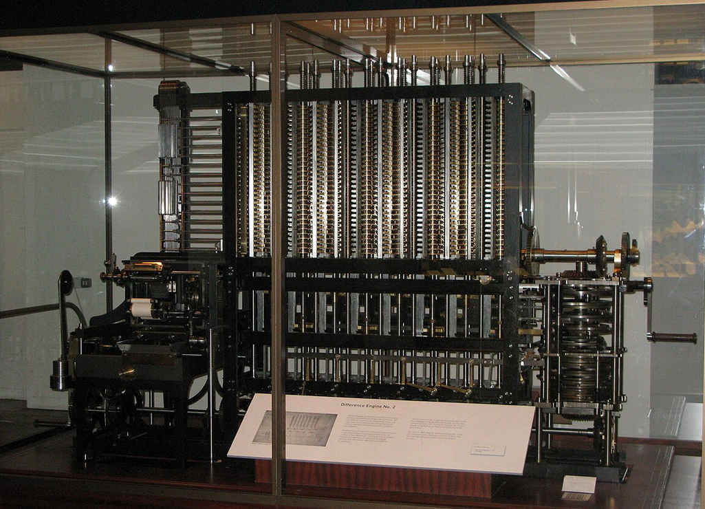 Photo de la Machine Différentielle de Babbage (1853)